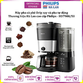 Máy pha cà phê Drip xay và pha tự động thương hiệu Hà Lan Philips HD7900/50 - Hàng nhập khẩu (Bảo Hành 12 Tháng)