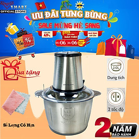 Máy Xay Thịt Cối Inox Lock&Lock EJM172 (2 lít) Hàng Chính Hãng