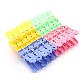 Combo 2 vỉ kẹp nhựa (40 cái) quần áo loại đại