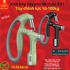 Màu Xanh Lá - Kìm Bóp Tay Pro Đếm Số Điện Tử Dụng Cụ Tập Gym Tập Cơ Bắp Cổ Tay Tại Nhà Chỉnh Lực 10-100kg Hãng Amalife