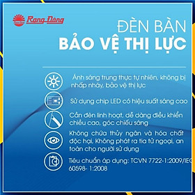 Đèn Bàn Chống Cận Rạng Đông RD-RL 27.LED 5W - Hàng chính hãng