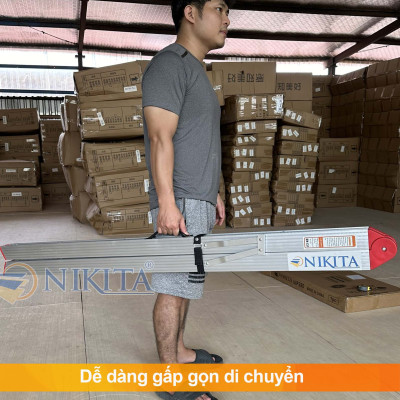 Thang Ghế Gấp Gọn, Có Tay Vịn Gia Đình , Bậc Thang Chắc Chắn, Dễ Dàng Sử Dụng - Hàng chính hãng NIKITA