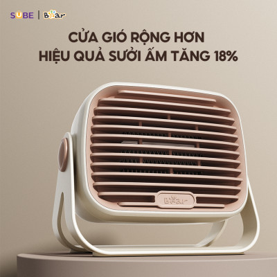 Máy Sưởi Bear Quạt Sưởi Máy Sưởi Gốm Để Bàn Máy Sưởi Mini Quạt Sưởi Ấm Phòng Ngủ Tiết Kiệm Điện Làm Ấm Nhanh DNQ - E04Q1