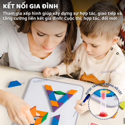 Đồ Chơi Xếp Hình Gỗ sáng tạo kèm nam châm Mideer Magnetic Geometry Blocks 250pcs,  Đồ chơi gỗ thông minh cho bé