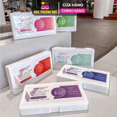 Móng Úp Vinimay Hộp 552 Móng Form Bầu Nhọn Đục Làm Nail Dài Ngắn Đủ 12 Size Siêu Dẻo Tiện Lợi Nữ Women