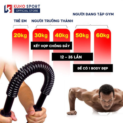 Combo 2 Dụng Cụ Tập Gym Kìm Bóp Tập Cơ Tay Lực Từ 5 Đến 60KG Tùy Chỉnh Có Bộ Đếm Số Và Gậy Bẻ Tập Tay Power Twister Lực Bẻ Từ 20 Đến 60KG