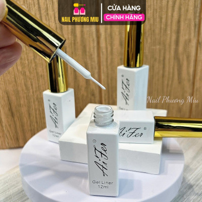 Gel Cọ Nét Aifer 15ml, Vẽ Nail Nghệ Thuật, Màu Nhũ Vàng, Bạc, Trắng, Đen, Chất Lượng Cao Làm Nail  Tạo Đường Nét Tinh Tế Sơn Gel Nữ bút vẽ metan nail