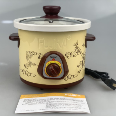 Nồi Kho Cá Thịt,Nấu Chậm,Nấu Cháo ,Chưng Yến 1.5L Fujika KC15 Màu Vàng-Hàng chính hãng