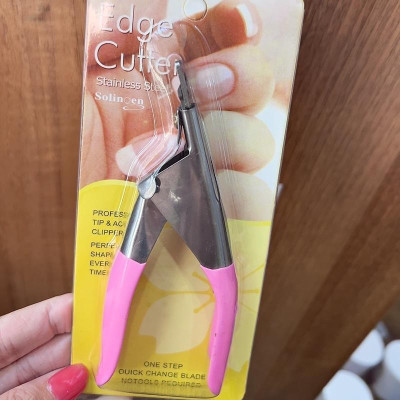 Kìm Cắt Móng Giả 12.5cm Tay Hồng, Thép Không Gỉ, Kìm Bấm Móng Giả Lực Bấm Mạnh, Làm Nail Chuyên Nghiệp Cho Salon Nữ Women