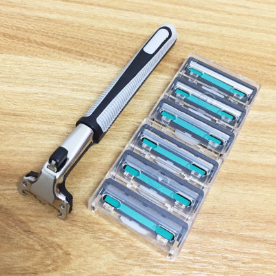 Set Dao Cạo Râu Và 36 Lưỡi Dao Kép, Tặng Kèm Tuýp Kem Cạo Râu, Giúp Bạn Cạo Không Đau, Sảng Khoái