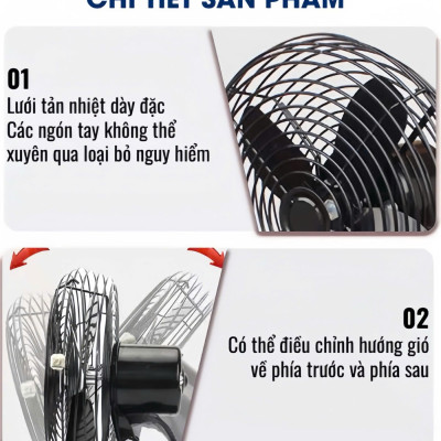 Quạt Sắt Mini Sạc Tích Điện GDV Siêu Mát Dùng Chân Pin Phổ Thông Pin 10Cell - Hàng Chính Hãng