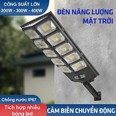 Đèn năng lượng mặt trời cảm biến di chuyển 200w,300w,400w - An Toàn, tiết kiệm điện, lớp IP chống nước, bụi - D1378