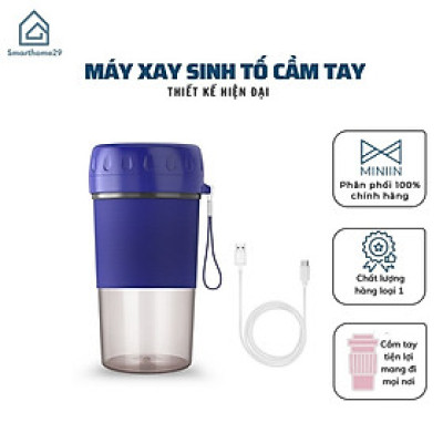 Máy Xay Sinh Tố Cầm Tay Mini Đa Năng 330ML Có Quai Xách  Chính Hãng MINIIN  - Xay Cực Nhanh 9s, An Toàn 