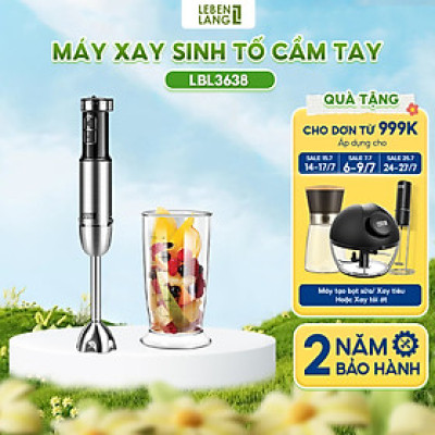Máy xay sinh tố cầm tay đa năng Lebenlang LBL3638, công suất 1000W, lưỡi dao 2 cánh, bảo hành 2 năm – hàng chính hãng