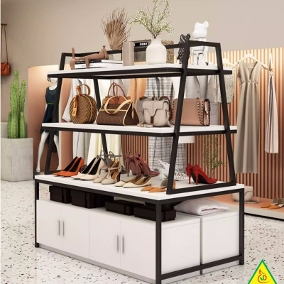 Kệ gỗ trưng bày rau củ quả, kệ trưng bày sản phẩm, hàng hóa KST420 - NỘI THẤT LẮP RÁP VIENDONGADV