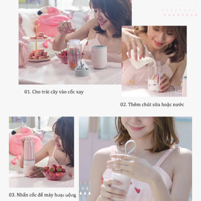 Máy xay sinh tố cầm tay Bear LLJ-D04B1 Hàng chính hãng