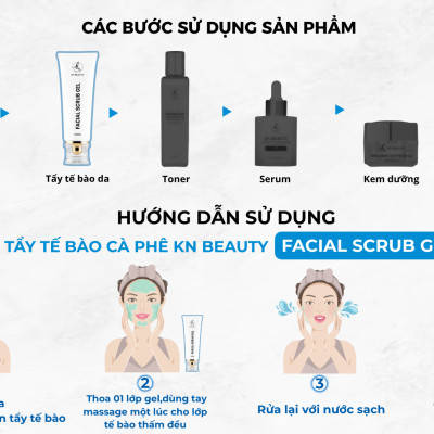 Gel Tẩy Tế Bào Chết Tinh Chất Cà Phê KN Beauty - Facial Scrub Gel 120 ml