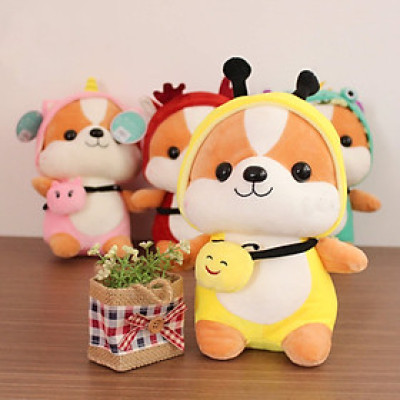 Thú bông Chó Shiba cosplay mặc áo thú