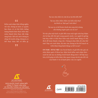 Cuốn sách: On Task - Đúng Việc (Bộ Não Chúng Ta Làm Việc Như Thế Nào?)