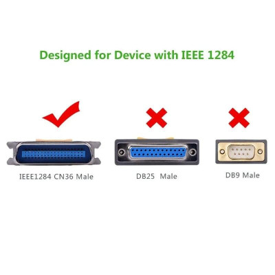 Ugreen UG30228cr124TK 3M màu Đen Cáp tín hiệu chuyển đổi USB 2.0 sang LPT âm cao cấp - HÀNG CHÍNH HÃNG
