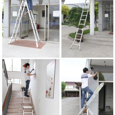 Thang nhôm gấp 4 khúc Nikita Nik44a chân choãi