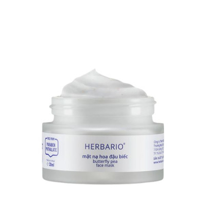 Mặt nạ Hoa Đậu Biếc Herbario 30ml chống lão hóa thuần chay