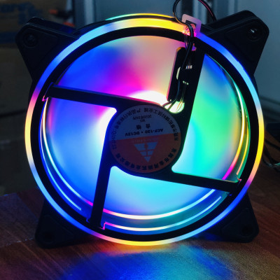 Quạt tản nhiệt, Fan Case Led Golden Field Ring+inner RGB (FIX) - S01 RGB cao cấp , các mầu cố định hiệu ứng _ Hàng chính hãng