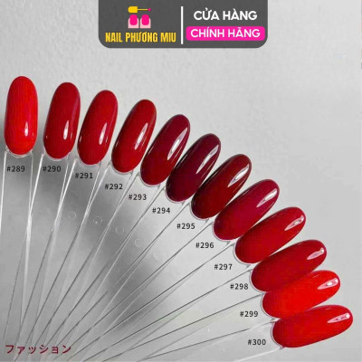 Set Sơn Gel Đỏ BUBGIR 12 Màu Không Ánh Tím Số 25 Chai 15ml Làm Nail Siêu Bóng, Chất Sơn Đặc Mướt, Tặng Bảng Màu BUB GiR Cao Cấp