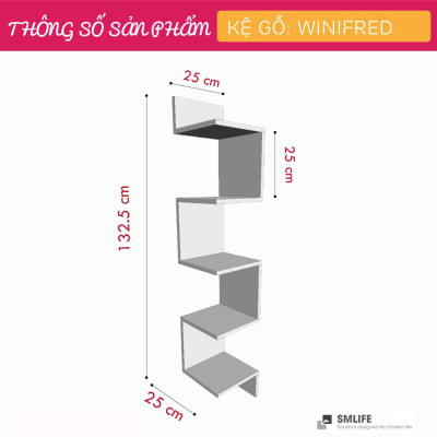 Kệ trang trí kệ để sách gia đình SMLIFE Winifred