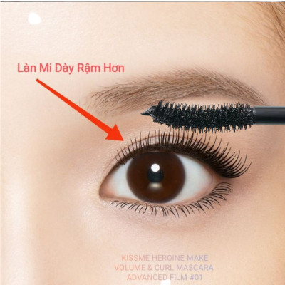 Set 2 Cây Mascara Chuốt Dài Mi Và Tẩy Trang Nhanh Làn Mi Kissme Heroine Make
