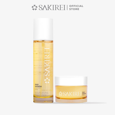 Combo Xịt NMN, HA Sakirei & Kem dưỡng da Sakirei NMN Revitalize từ Nhật Bản