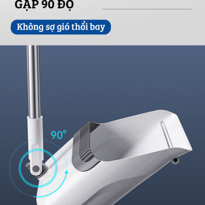 Bộ Hốt Rác Gia Đình Gấp Gọn Kèm Chổi Quét Rác Cao Cấp DAMAS TS2 - Lông chổi mềm mại không bám dính tóc - Hốt rác gấp gọn giúp tiết kiệm không gian
