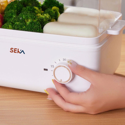 Nồi hấp điện 2 tầng SEKA SK2088 hàng dung tích 10L hấp cá, gà nguyên con hàng nhập khẩu