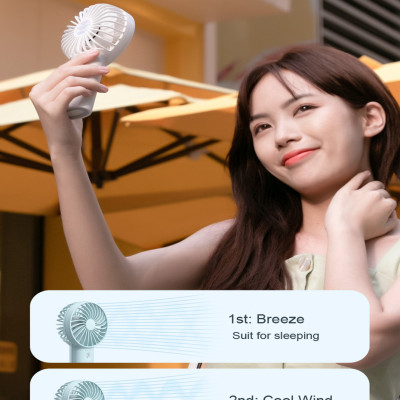 Quạt Tích Điện Cầm Tay Pin Trâu 32h Sử Dụng Yoobao F3 Với 3 Tốc Độ Gió Có Đèn Báo Pin Thiết Kế Nhỏ Ngọn - Hàng Chính Hãng