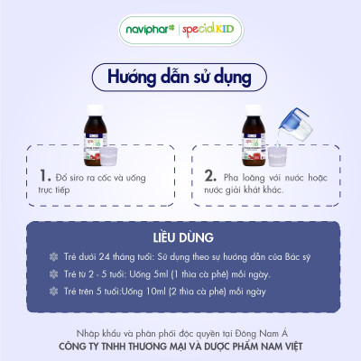 TPBVSK Special Kid Calcium Vitamin D - Bổ sung Canxi và Vitamin D giúp xương, răng chắc khỏe - Giúp con cao lớn hơn (125ml) [Siro – Nhập khẩu Pháp]