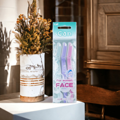 Dao Cạo Lông Mặt Cán Dài Dành Cho Nữ Kai Razor Can Face 017811Q (Set 3 Cây)