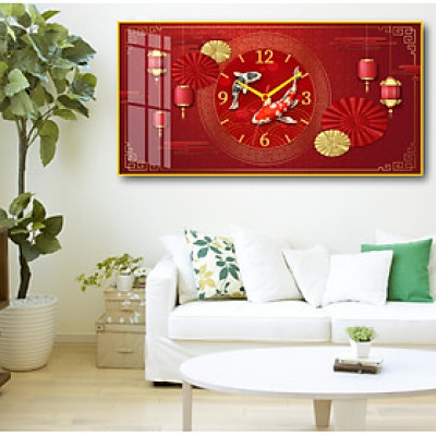 Đồng Hồ tranh Pha lê PVP, đồng hồ KT 30*60, 40*80, ĐỒNG HỒ PHA LÊ , ĐÔNG HỒ TREO TƯỜNG - NĂM MỚI