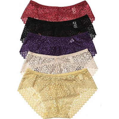 Bộ 5 Quần Lót Ren Lưới Thời Trang Cao Cấp