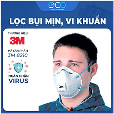 Khẩu trang than hoạt tính 3M 8822 lọc bụi mịn, vi khuẩn