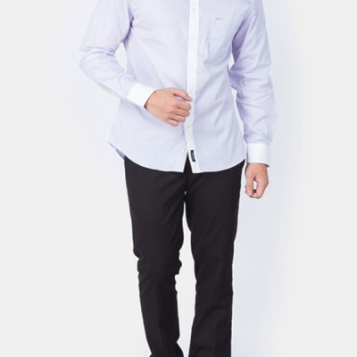 Áo Sơ Mi Nam Tay Dài Aligro Sọc Xanh ALGS009