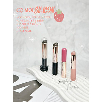 Cọ tô son môi silicon đầu tròn Bàn chải son môi cầm tay đa năng che khuyết điểm không dấu vết