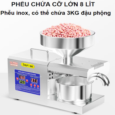 Máy ép dầu thực vật chuyên nghiệp nâng cấp hoàn toàn, kinh doanh, nhà hàng, khách sạn. Thương hiệu Mỹ cao cấp Septree - K39. HÀNG CHÍNH HÃNG