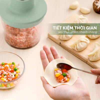 Máy xay cầm tay Elmich BLE-8666, công suất 1000W, thiết kế cầm tay dễ sử dụng, lưỡi dao bằng thép không gỉ siêu bền, đảm bảo an toàn tuyệt đối cho sức khỏe  - Hàng chính hãng