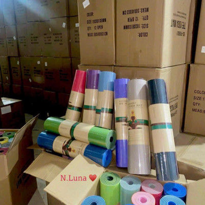 Thảm Tập Yoga Định Tuyến và loại trơn TPE Chống Trượt 6mm và 8mm