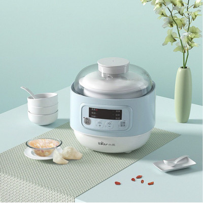 Nồi nấu chậm đa năng Bear DDZ-A08T8 (có lồng hấp) - Dung tích 800ml, Có chế độ Hẹn giờ - Hàng chính hãng