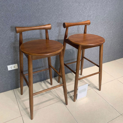 Ghế bar chân gỗ cao su tự nhiên GB24CT Juno Sofa 45 x 45 x 75/90 cm 