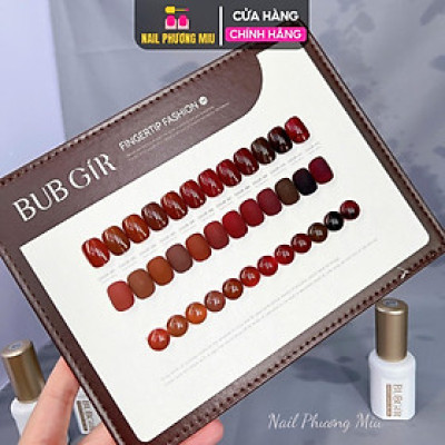 Set Sơn Gel BUBGIR12 Màu Tông Nâu Số 26 Làm Nail Cao Cấp, Tặng Bảng Màu Cao Cấp, Bền Màu, Đặc Mướt, Tạo Xu Hướng Móng Ngọt Ngào Nữ Women đỏ đô