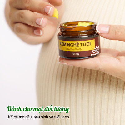 Bộ dưỡng đẩy mụn ẩn, dưỡng trắng hồng da mặt Wonmom (1 kem nghệ tươi+ 1 hộp xông mặt thảo dược)