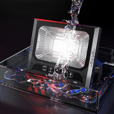 Đèn năng lượng mặt trời Solar light 500W 1 bóng đèn 302 chip Led, pin lithium 30.000Mah, sáng liên tục 10-15h