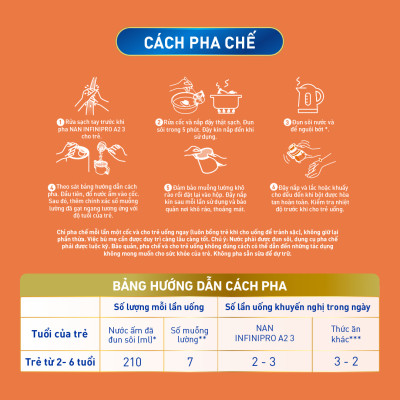 Sữa bột NAN INFINIPRO A2 3 với công thức đầu tiên chứa đạm A2, 6HMO & Lợi khuẩn kép nhập khẩu Thụy Sĩ - Hộp 800g (2 - 6 tuổi)